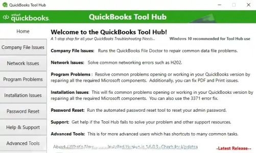 Components of QuickBooks Tool Hub